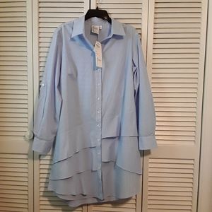 NWT FINLEY Womens BlueWhite Striped Tshirt Dress M